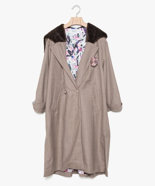 ベッドサイドドラマ　フード付きコート bedsidedrama（ベッドサイドドラマ） コート アウター Big Tuck Hoodie