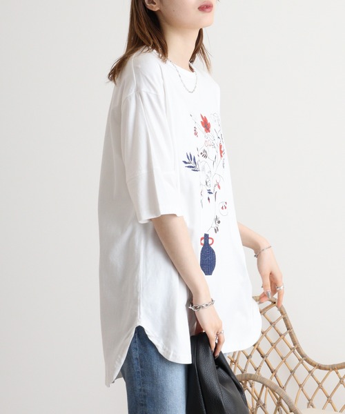 Emago チュニック EMAGO 花刺繍チュニック : ZOZOTOWN Yahoo!店