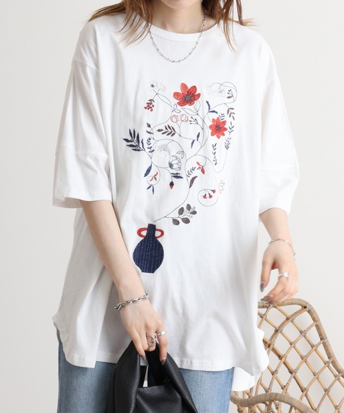 Emago チュニック EMAGO 花刺繍チュニック : ZOZOTOWN Yahoo!店