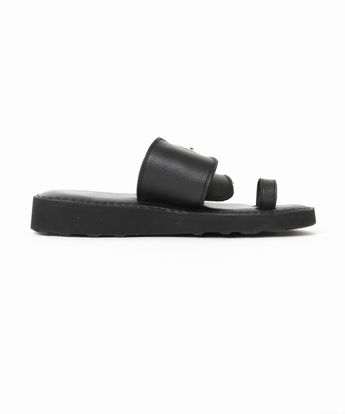 CAMINANDO」 フラットサンダル 6 ブラック レディース : 84258007  