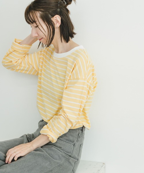 ITEMS URBANRESEARCH tシャツ ボーダーロングTシャツ レディース