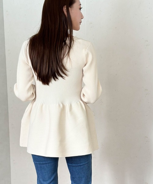 Per sist ence（パーシエンス） カーディガン ペプラムニット