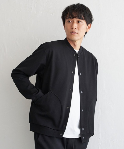 ikka カーディガン 「セットアップ対応」テックストレッチボタン