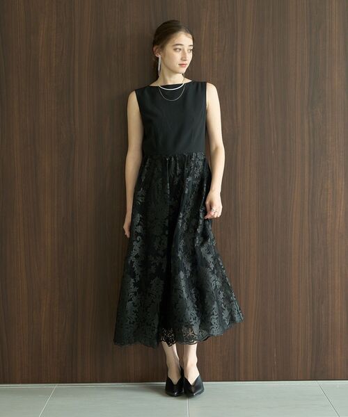 YECCAVECCA ドレス YECCA VECCA ドレス サテン刺繍レースドレス : ZOZOTOWN Yahoo