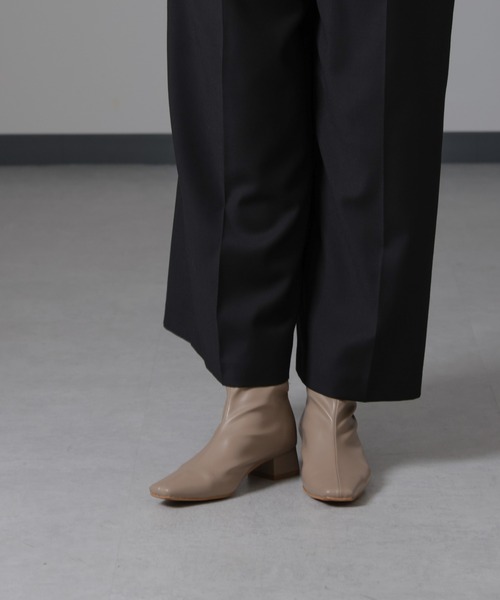 NANO universe（ナノ・ユニバース） ブーツ ストレッチスクエアトゥ