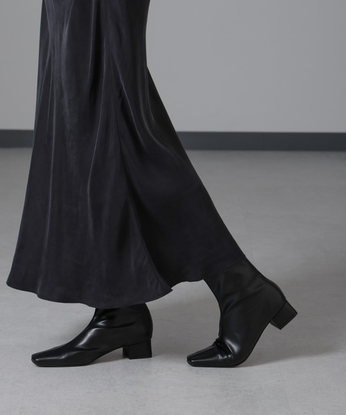 NANO universe（ナノ・ユニバース） ブーツ ストレッチスクエアトゥ