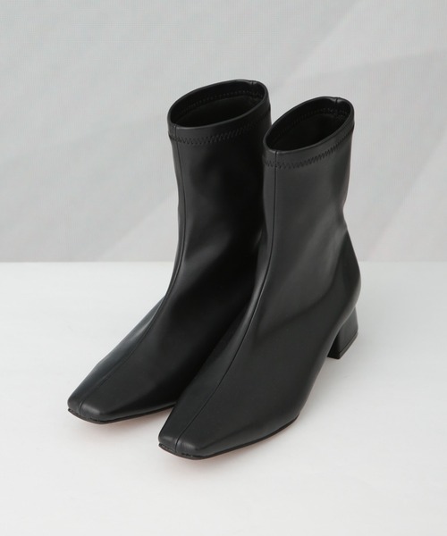 最終値下げ】 NANO universe スクエアトゥフラットブーツ24cm スクエア