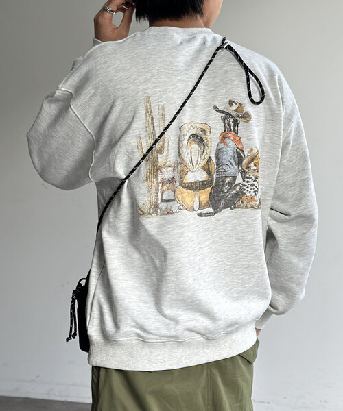 CPCM（シーピーシーエム） tシャツ アニマル柄裏毛スウェット メンズ