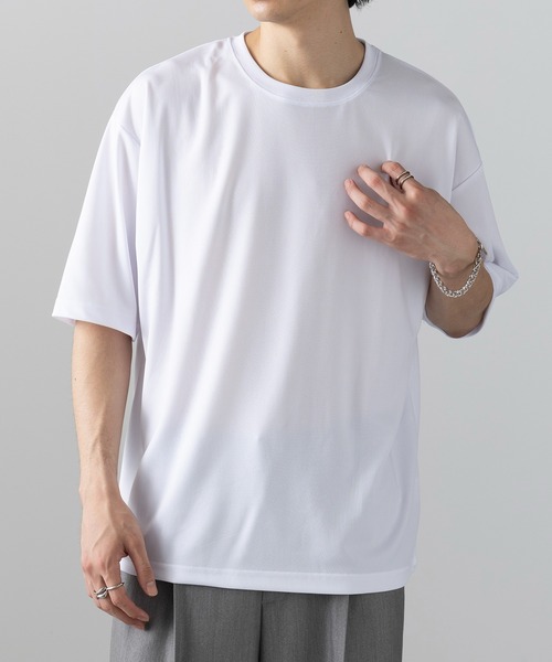 Wafu 混紡Tシャツ　　グレー リユース作品/Mサイズ】混紡 ニット 胸パッド付き タンクトップ
