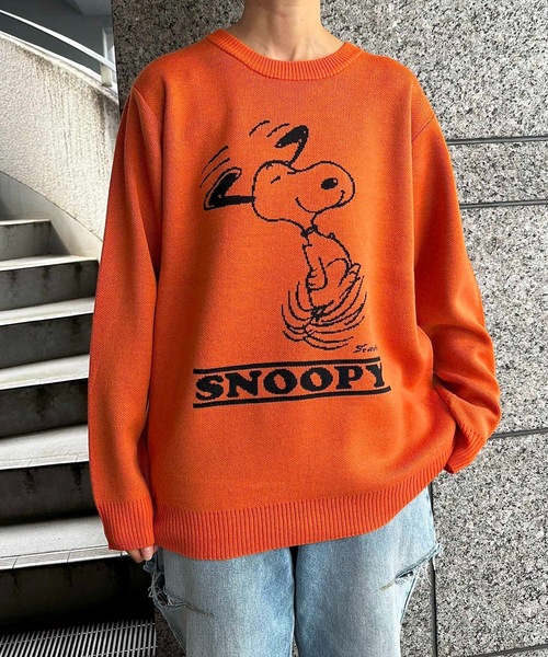 ニット セーター HOUSTON / ×PEANUTS JQ KNIT（SNOOPY）CHARLIE BROWN） / 22255/22256 レディ セール】HOUSTON / ×PEANUTS JQ KNIT（SNOOPY）CHARLIE BROWN