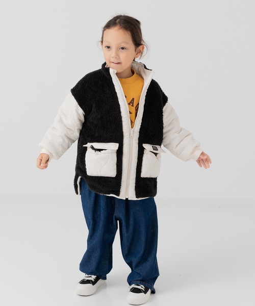 JAM & LINK コート アウター リバーシブル中綿ボアジャケット キッズ