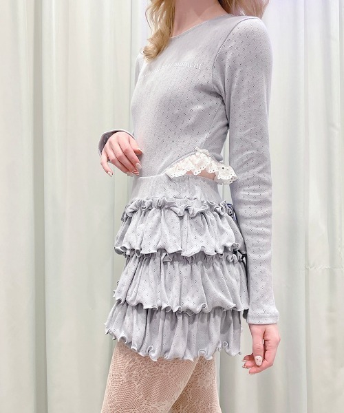 lilLilly（リルリリー）の「レザーフリルショートパンツ（その他