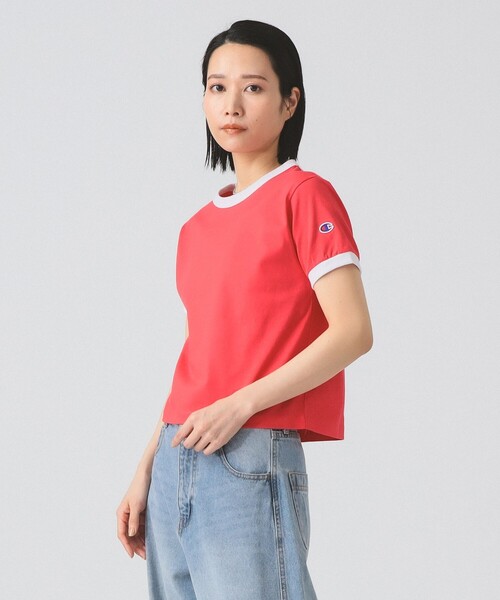 tシャツ 「別注」Champion / リンガー Tシャツ レディース