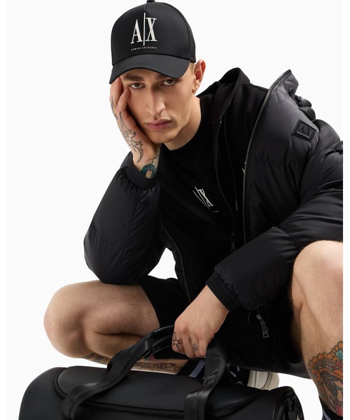 A/X Armani Exchange ICON スウェット ハーフパンツ 関＊送込 A|X アルマーニ エクスチェンジ】ICON スウェットハーフパンツ