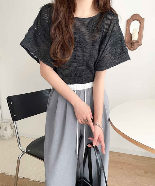 tシャツ HCAE　TULLE  Tシャツ レディース classicalelf tシャツ 大人のおしゃれ度ワンランクアップ