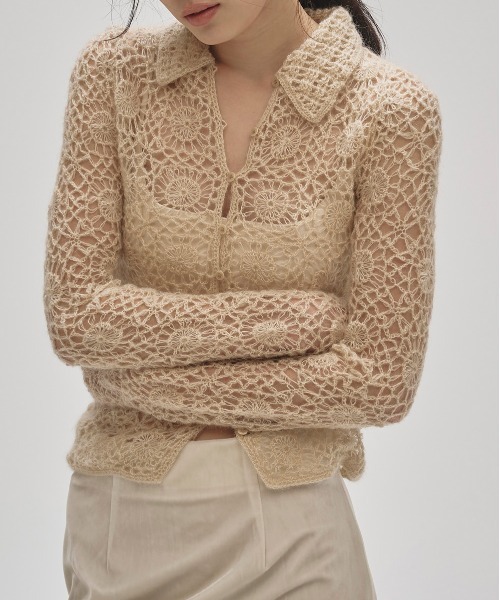 TODAYFUL todayful tシャツ Mohair Crochet Knitshirts レディース