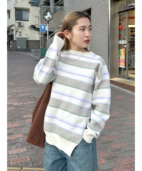 Ungrid（アングリッド） ニット セーター ボーダースリットニット
