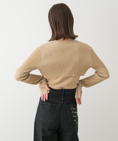 URBAN RESEARCH＊レイヤードニット フリーサイズ ベージュ URBAN RESEARCH（アーバンリサーチ）の「レイヤードニット（ニット
