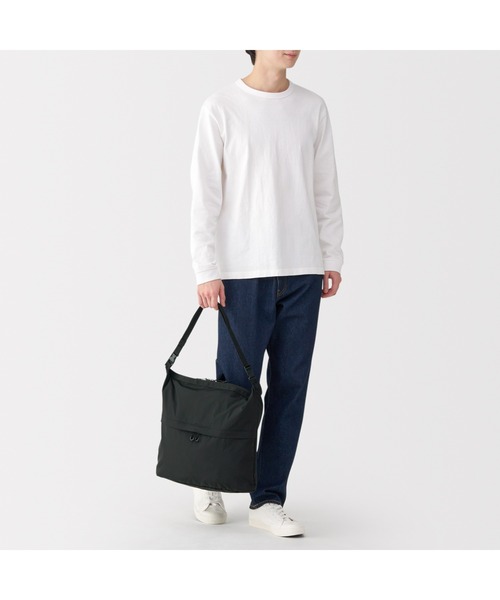 無印良品　たためる撥水加工ショルダーバッグ　ネイビー　２個セット！ 無印良品 ショルダーバッグ バッグ たためる 撥水手提にもなる