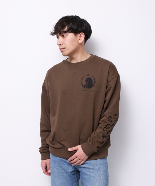 トレーナー スウェット HORSE” Tsuguya Ishii クルースウェット レディース メンズ トレーナー スウェット HORSE” Tsuguya Ishii クルースウェット