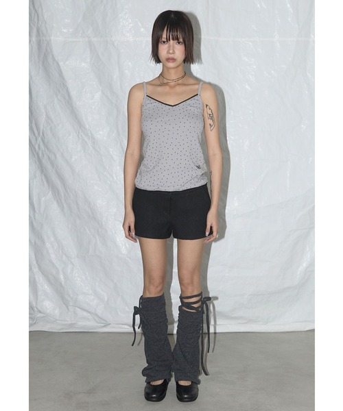 タンクトップ ノースリーブ A'GEM/9 × .kom 「 FANCY CLUB/ファンシークラブ」 LACE STRIPE BASIC SLEEV FANCY CLUB タンクトップ ノースリーブ A'GEM/9 × .kom 「 CLUB