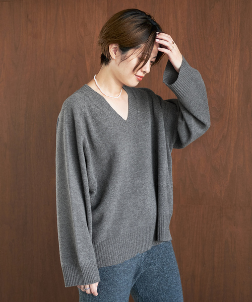 plage（プラージュ） Vネックニット 38 ブラック レディース