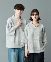ポロシャツ 「RUUBON」geo mesh skipper knit polo shirt /ジオメッシュスキッパーニットポロシャツ メンズ レディ｜ZOZOTOWN Yahoo!店