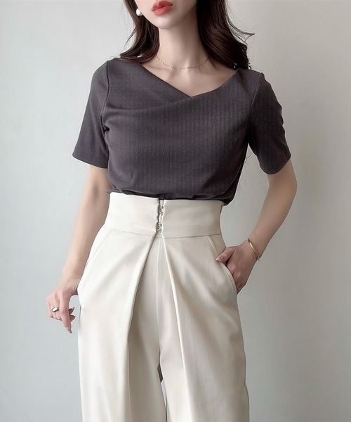 tシャツ アシメフロントカットソー/オフィスカジュアル/夏服 レディース 楽天市場】【期間限定！最大50％OFFクーポン対象】Tシャツ
