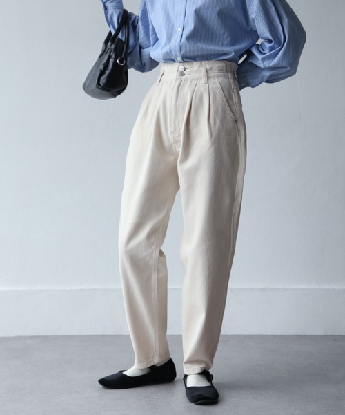 [Chillfar] Denim брюки MEDIUM grayish бежевый женский 