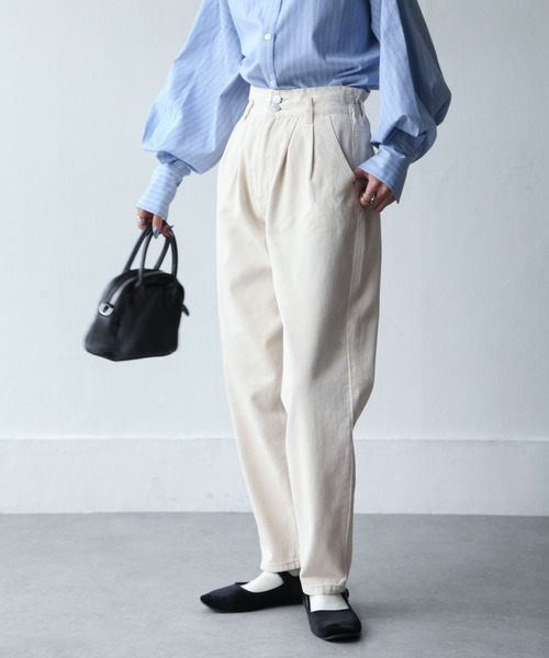 [Chillfar] Denim брюки MEDIUM grayish бежевый женский 