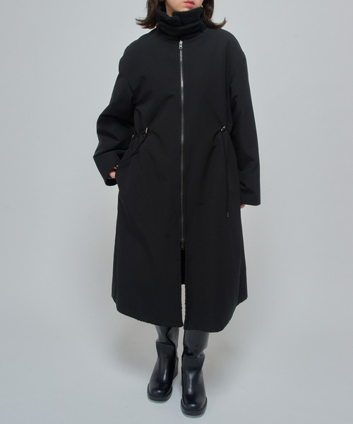 aroma 新品RINASCIMENTO ボアリバーシブルコート VACHEMENT ムートンコート ボアコート 「VACHEMENT」リサイクルシェル