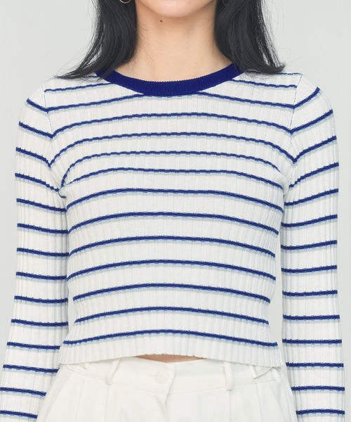 BLUE×PALANG（ブルーパラン） ニット セーター BORDER TEE KNIT