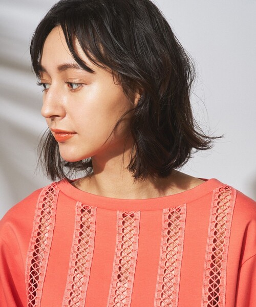 「GRACE CONTINENTAL」 半袖カットソー 36 ホワイト レディース GRACE CONTINENTAL 「GRACE CONTINENTAL」 半袖カットソー 36