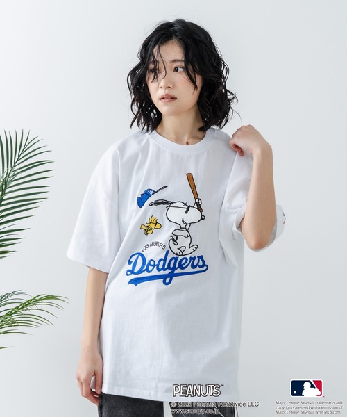 NBA/NFL/NHL/MLB MLB x PEANUTS オリジナルデザイン Tシャツ
