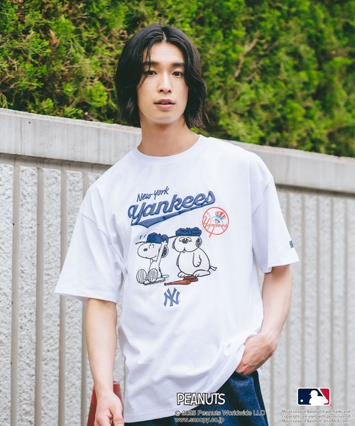 PEANUTS MLB TOKYO SERIES Tシャツ サイズL ドジャース MLB tシャツ 「PEANUTS×MLB」オリジナルデザイン Tシャツ