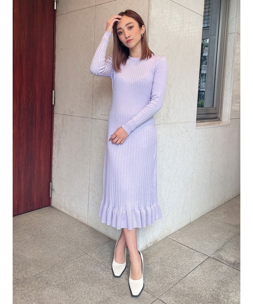 「DURAS」 ニットワンピース FREE ベージュ レディース_画像2