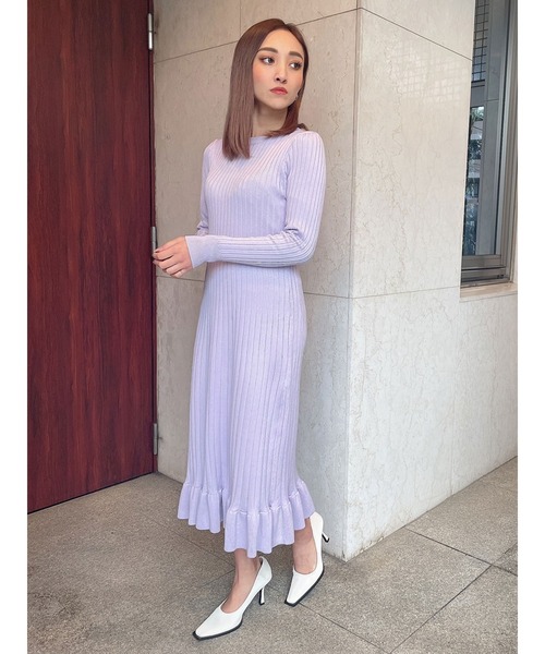 「DURAS」 ニットワンピース FREE ベージュ レディース_画像4