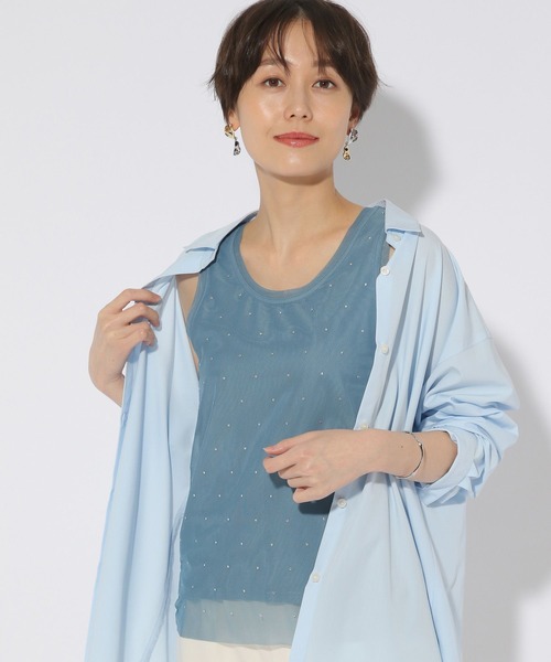 Elura（エルーラ） タンクトップ ノースリーブ スタッズタンクトップ