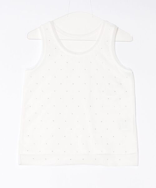 (新品) SURALA ホワイトタンクトップ&クロップドトップ Lサイズ SHOO・LA・RUE（シューラルー） タンクトップ ノースリーブ 「洗える/S
