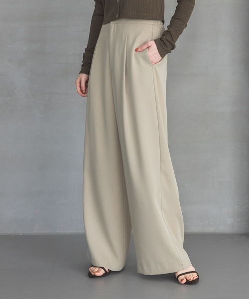 A part by（アパートバイ） スラックス パンツ 「Sサイズ展開・洗える