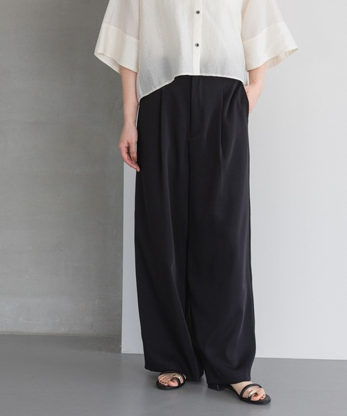 ラウンジドレス　イージーストレートパンツ新品 Loungedress スラックス パンツ ワイドイージーパンツ