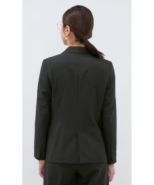 AB7新品未使用！快適ストレッチ！ブラックスーツ！経済的ウォッシャブル！お買得品 ブラック 【上下ウォッシャブル】スーツ 2つボタン ストレッチ