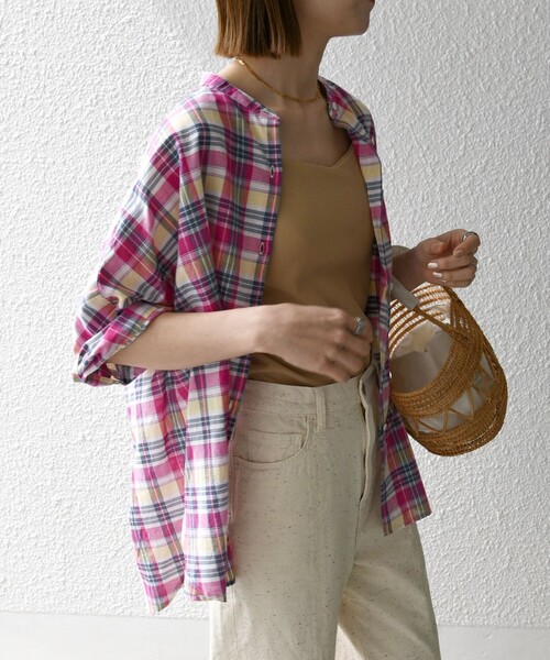 美品♡マチャット　オーバーサイズ　チェックブラウス MACHATT】マチャット ギンガムチェック オーバーブラウス 【公式通販】