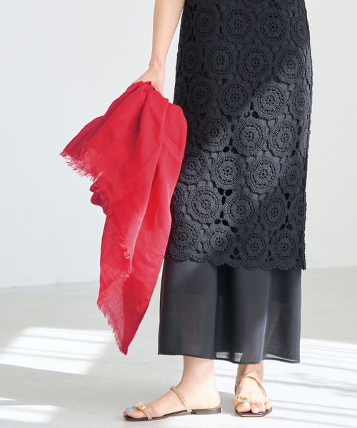 美品 IENA NIMNIMDAI リネンストール NIMNIMDUAI/ニムニムデュアイ THICK LINEN リネンストール