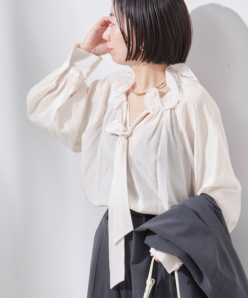 journal standard L'essage ブラウス シャツ 「SP」フリルカラー