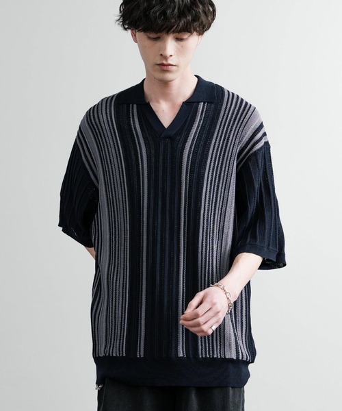 Rocky Monroe（ロッキーモンロー） ポロシャツ オーバーサイズ リネン