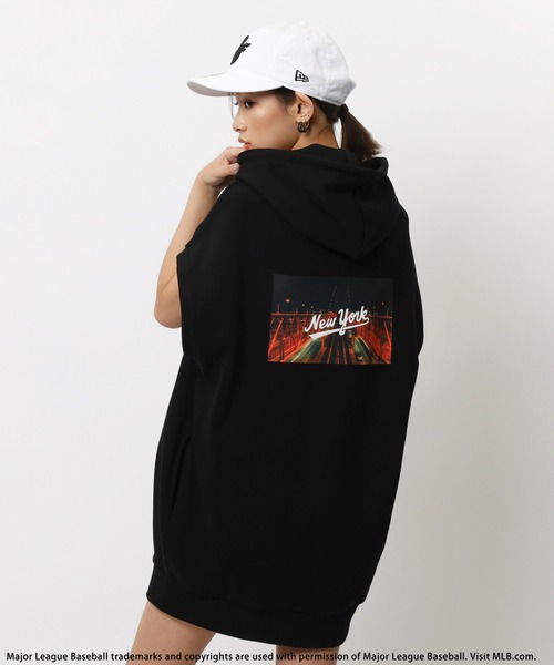パーカー 「MLB」フォトアートBIGパーカー レディース BACK TO THE FIELD パーカー 「MLB」フォトアートBIGパーカー