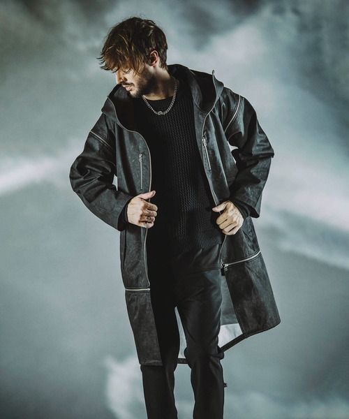 ICHI イチ　 niko andカーキ　ジャケット  コート フード付き niko and（ニコアンド）の「綿ナイロンフードコート【niko and