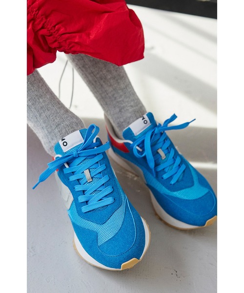 【美品】OMMO メタリックブロッキングスニーカー24㎝ OMMO（オーエムエムオー） スニーカー BLOCKING MA-1 SNEAKERS
