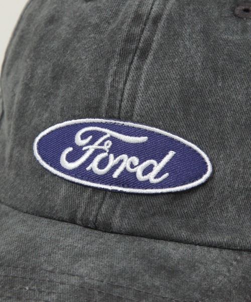 fordヴィンテージ加工キャップ 1点物◇フォードFORD企業ロゴ刺繍スナップバックキャップ帽子